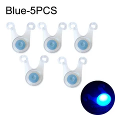 5/10/20/50PCS 방수 LED 텐트 로프 조명 캠핑 사이클링을위한 안전한 글로우 야외 야간 가시성 여행 위험, 06 Blue 5PCS