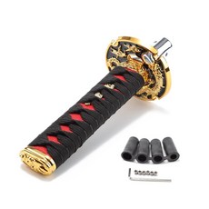 汽車改裝武士排擋頭 檔把頭 通用手排/自排, 1個, 15CM,綠色, 綠色, 15CM