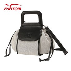 팬텀 여성 투톤 캔버스 배색 토트백 2720712, BK, 1개