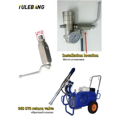 고압 에어리스 퍼티 분무기 부품 960 펌프 바디 플런저 씰링 수리 오일 연료 탱크, 01 1 개, 01 빠른, 08 Return valve