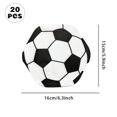 異形球類足球紙巾 週歲派對佈置餐巾紙 雙層裝飾用品, 紙巾20PCS-足球, 1個