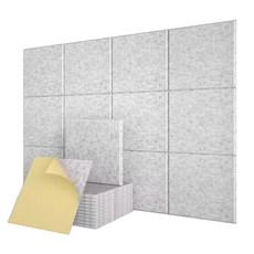 사운드스펀지 소음 감소 접착 방음스펀지 30 x 30cm 차음재 방음재 흡음재 접착형 차음시트 소리 차단, 12개, 라이트 그레이