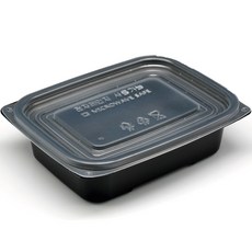 버디팩 PP 사각 죽용기 소 검정 500ml M-1317A 전자렌지 국내생산, 50세트, 1개
