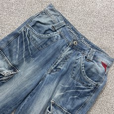 (구제의류)빈티지 Y2K 데님 카고 청반바지 30 / 빈티지아워 250423