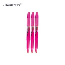 자바펜 파워라인 형광펜 오리지널, 핑크, 3개