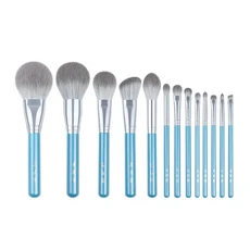 MyDestiny 블루 아이리스 13pcs 메이크업 브러쉬 세트 & 슈퍼 소프트 파이버 파우더, 01 빠른  Mainland, 13개