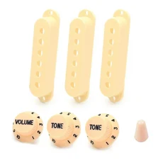 48/50/52mm ST 일렉트릭 기타 싱글 코일 픽업 커버 1 볼륨 2 톤 노브 부품 액세서리, 01 China Mainland, 07 Yellow