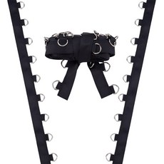 플랫 자카드밴드 에스닉 자수 리본 체크 패턴 D링 스트랩 DIY 패션 공예, 1개, 블랙 D링 스트랩