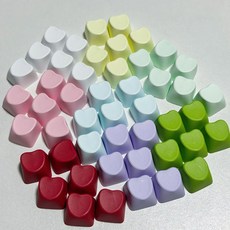 10/20pcs 하트 모양의 새겨지지 않은 키 캡 Pbt 두꺼운 1U R4 체리 Oem 높이 DIY Mx 스위치, Mix 10pcs