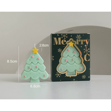 크리스마스 트리 양초 장식품 선물 소품 트리 장식 오브제, 1개, 67g, 바다소금(무향)