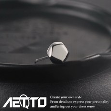 AETTO 五邊稜面耳環