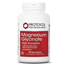 Protocol For Life Balance 甘胺酸鎂素食膠囊, 1個, 180錠