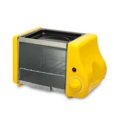 다기능 미니 전기 베이킹 베이커리 로스트 오븐 그릴 계란 후라이 오믈렛 프라이팬 아침 식사, Yellow 220V