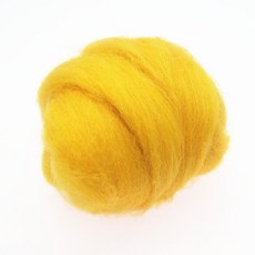 66S 옐로우 컬러 시리즈 양모 섬유 바늘 Felting 습식 Felting 양모 Felting 수제 회전 DIY 공예 재료, 5, 200g, 1개