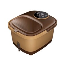 恆溫加熱氣泡按摩紅光電子足浴盆，舒緩疲勞，享受SPA級足部護理, 棕色, 恒温家用泡腳盆