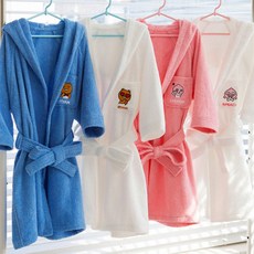 카카오프렌즈 아동 후드 목욕 가운, 1개, 화이트_라이언