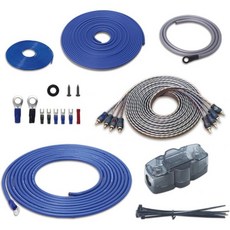 리코일 RCK44 트루 4 게이지 완전 4채널 CCA 앰프 와이어링 키트와 OFC RCA 케이블, RECOIL RCK44 True 4 게이지 완전 4채널