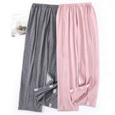 기능성환자복 바지 치료복 트임 벨크로 다리깁스 남여 여성용 모달 핑크 7부 M