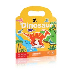 Bezt Dinosaur 手提泡泡貼，兒童益智玩具，可重複使用，恐龍主題，激發想像力, 外文書