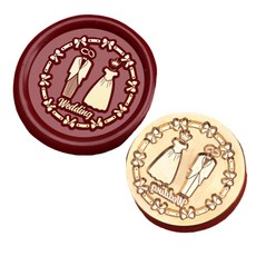 Sealing Stamp Head Wax Stamp Head Emboss Sealing Brasses Scrapbooking Stamp Head, HLJ02, 5AC614950_LJY, 1개