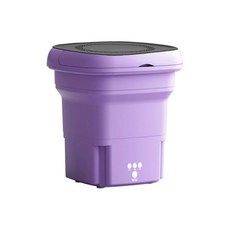 접는 세탁기 미니 휴대용 소형 살균 자동 빨래 탈수 배수 타이머 세탁, 대용량 라이트핑크 블루라이트 살균+얼룩