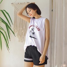 pinkshop Veraf 雙線男式女式情侶沙灘褲板短泳衣褲