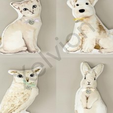 트레분 동물쿠션 4종 솜포함 수면베개 소파쿠션 인형베개 솜인형, (03.토끼)