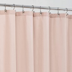 ALYVIA SPRING 3개의 자석이 있는 방수 패브릭 샤워 커튼 라이너 - 부드러운 호텔 품질의 천 샤워 라이너 경량 및 세탁기 세탁 가능 - 표준 사이즈 182.9x18, 블러쉬 핑크