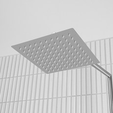 꿈꾸던라이프 호텔식 해바라기 샤워기 헤드 스테인리스, 실버 사각형 헤드, 1개