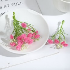 嗨購 仿真滿天星花串 假花DIY髮簪花環服裝配件 婚禮插花攝影裝飾花, 粉色