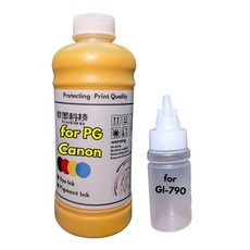 優墨科技 墨水空瓶 相容Canon GI-71/70 G3010 G2002 G3000, 黃Y 防水 500ml,GI-790, 1個