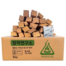 장작연구소 3차 건조 2중 방습 참나무 장작, 1개, 5kg
