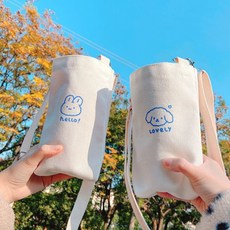 캔버스 에코백 드링크백 텀블러가방 DD-11357[W990F43], 강아지
