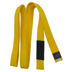 브라질 Jiu Jitsu 청소년 어린이 이하 벨트 시스템, 옐로우 스트랩 - 자수 있음, 기본 모델명/품번