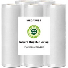 MEGAWISE 식품 신선도 보존을 위한 진공 밀봉 백 (27.9 x 35.6 cm(11 14 인치)-100개) 또는 수비드용 BPA 프리 보관 백 식사 밀봉 양면 질감, 100 Count, Transparent