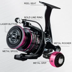 GLS New 5.2:1 기어비 EVA 그립 낚시 릴 경량 8kg 최대 드래그 잉어/베이스 전문 스피닝 휠 스피닝 릴, Metal Body, 3000 Series