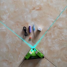 綠光直角地線雷射水平儀 高精度室外強光水平尺 紅外線90度角尺 多功能, 01翠藍光直角+帶磁+充電頭, 1個