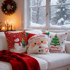 크리스마스 장식쿠션 겨울 분위기 눈송이 순록 인형쿠션 소파 홈데코 선물용 인테리어 소품, KS-XSD 백팩 산타클로스