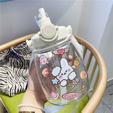 網紅噸桶噸健身超大容量運動水壺塑料太空杯頓頓吸管杯噸桶噸, 1個, 1L, C款大肚杯1700ml:1L以上