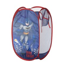 휴대용 손잡이가 달린 블루이 팝업 햄퍼 u2013 21인치 x 13.5인치 및 빙고 디자인 가볍고, 4 Batman / Blue, 1