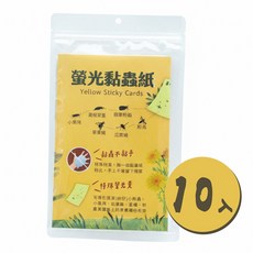 Green Mist 螢光黏蟲紙 雙面可用 黏蟲不沾手, 1套, 10張