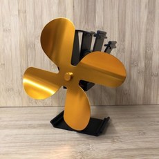 熱能風扇 金色四葉 露營居家適用 煤油暖爐壁爐柴爐導熱扇導熱風扇