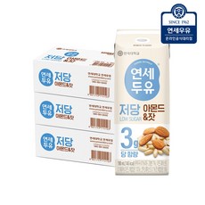 연세두유 저당 아몬드 잣 두유, 190ml, 72개