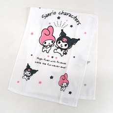 일본 정품 산리오 수건 캐릭터 페이스타올 선물, 쿠로미, 1개
