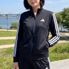 아디다스 3STC 트레이닝 트랙 탑 간절기 레귤러핏 져지 자켓 블랙