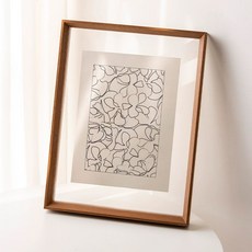 원목 액자 A2 아크릴 프레임, 3915-호두나무색, 1개