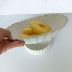 로하스 야채 과일 도자기 물받이 콜랜더 타공 물빠지는 채반, 1호(20cm), 1개