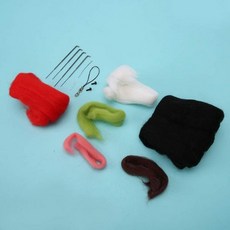바늘 펠팅 스타터 키트 울 펠트 동물 인형 공예 어린이와 성인을 위한 재미있는 DIY 수공예 선물 세트딸기 시바견, 바늘 펠팅 스타터 키트 울 펠트 동물 인형 공예 어린이