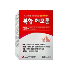 복합헤모론 강아지 고양이 철분 비타민 30포, 혈액순환