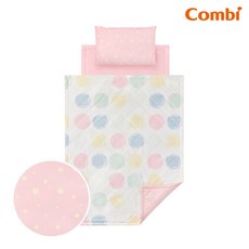 Combi康貝 Ag pro銀離子睡墊三件組 蠟筆點點 幼兒園四季被組 輕巧便攜